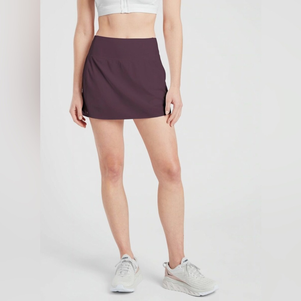 ATHLETA Run With It Skort 14.5” Tennis Running Pickleball Agate Purple Size XL